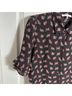 FRAME 100% Silk Floral Black Red Cocktail Dress Size M - photo 9