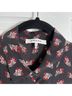 FRAME 100% Silk Floral Black Red Cocktail Dress Size M - photo 3