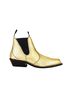 Free People 100% Leather Gold Black Ankle Boots Size EU 41 - photo 1