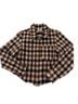 LYKKE WULLF 100% Cotton Plaid Brown Black Ivory Jacket Size XS - photo 1