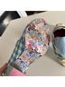 Irregular Choice Floral Checkered-gingham Blue Yellow Pink Heels Size 5 1/2 - photo 6