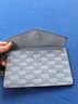 Michael Kors 100% Leather Print Blue Leather Clutch One size - photo 5