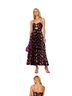 AMUR Floral Black Pink Red Orange Cocktail Dress Size 2 - photo 1