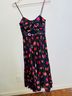 AMUR Floral Black Pink Red Orange Cocktail Dress Size 2 - photo 4