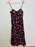 AMUR Floral Black Pink Red Orange Cocktail Dress Size 2 - photo 9