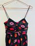 AMUR Floral Black Pink Red Orange Cocktail Dress Size 2 - photo 8