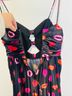 AMUR Floral Black Pink Red Orange Cocktail Dress Size 2 - photo 6