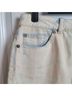 IRO 100% Cotton 68% Cotton 35% Polyester Solid Blue Denim Skirt Size 38 waist - photo 15