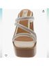 Vintage Havana Solid Silver White Sandals Size 8 - photo 5