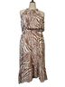 Nine West 100% Polyester Brown White Casual Dress Size XL - photo 1