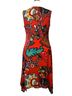 Grace Elements Floral Red Orange Blue Casual Dress Size XL - photo 2