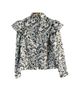 Tuckernuck Floral Black White Long Sleeve Blouse Size M - photo 2