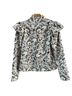 Tuckernuck Floral Black White Long Sleeve Blouse Size M - photo 1
