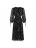 Maje Floral Black Blue Casual Dress Size S - photo 4