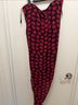Veronica Beard 100% Silk Print Black Red Cocktail Dress Size 6 - photo 4
