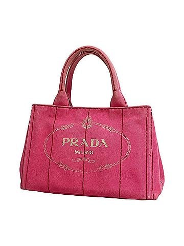 Prada Prada Canapa Canvas Tote Bag, Pink, Women's (view 1)