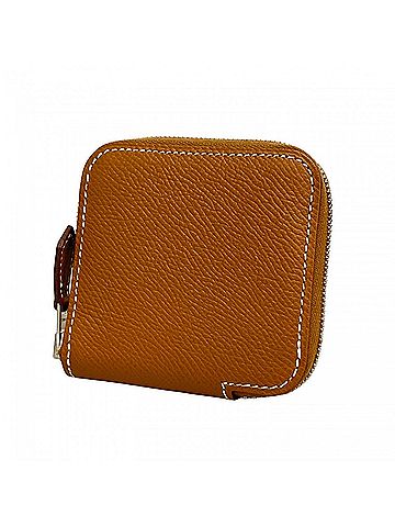 Hermès Hermes Azap Long Silk In Compact Mini Wallet/Coin Case, Veau Epsom Leather, Gold, C Stamp, Men's/Women's (view 1)