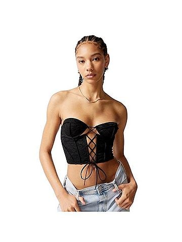 Urban Outfitters Lace-Up Corset Top Tube Top (view 1)