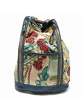 Loewe Goya Skull Backpack Beige Canvas Leather Loewe goya backpack - Gem main image 4
