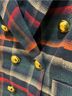 Halogen 82% Polyester 16% Rayon 2% Spandex 100% Polyester Plaid Blue Green Blazer Size 6 - photo 4