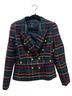Halogen 82% Polyester 16% Rayon 2% Spandex 100% Polyester Plaid Blue Green Blazer Size 6 - photo 1