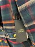Halogen 82% Polyester 16% Rayon 2% Spandex 100% Polyester Plaid Blue Green Blazer Size 6 - photo 8