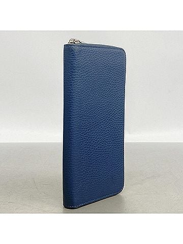 Louis Vuitton Louis Vuitton Taiga Zippy Wallet Vertical M58411 Blue Men's Long (view 2)