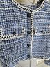 Christian Lacroix 79% Polyester 14% Acrylic 7% Nylon 4% Other 100% Polyester Tweed Blue White Jacket Size L - photo 4