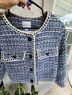 Christian Lacroix 79% Polyester 14% Acrylic 7% Nylon 4% Other 100% Polyester Tweed Blue White Jacket Size L - photo 10