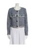 Christian Lacroix 79% Polyester 14% Acrylic 7% Nylon 4% Other 100% Polyester Tweed Blue White Jacket Size L - photo 1