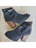 Free People 100% Leather Black Ankle Boots Size 6 1/2 - photo 3
