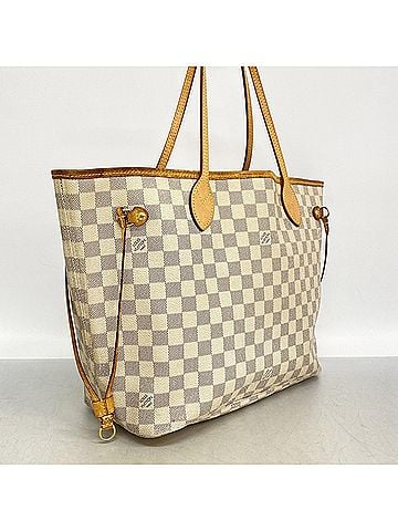 Louis Vuitton Louis Vuitton Damier Azur Neverfull MM Tote Bag N51107 White Women's P2873598 (view 2)