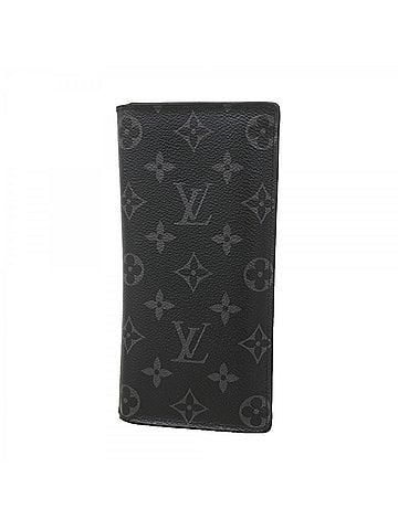 Louis Vuitton Louis Vuitton Monogram Eclipse Portefeuille Brazza Long Wallet M61697 Black Men's (view 1)