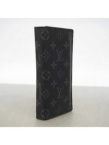 Louis Vuitton Louis Vuitton Monogram Eclipse Portefeuille Brazza Long Wallet M61697 Black Men's (view 2)