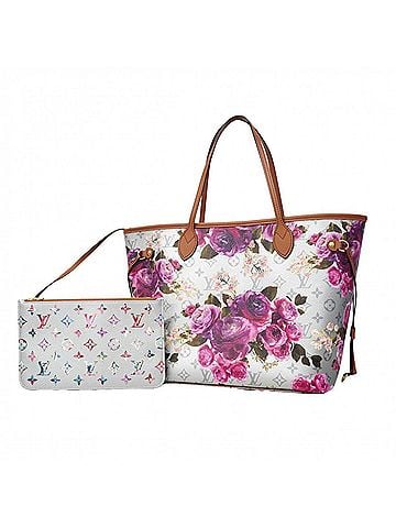 Louis Vuitton Louis Vuitton LV Garden Neverfull MM Tote Bag M21352 Silver Pink Women's (view 1)