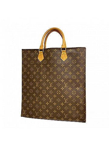 Louis Vuitton Louis Vuitton Monogram Sac Plat Tote Bag M51140 Brown Women's (view 1)