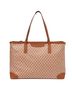 Time and Tru 100% Recycled Polyester Print Brown Tote One size - photo 1