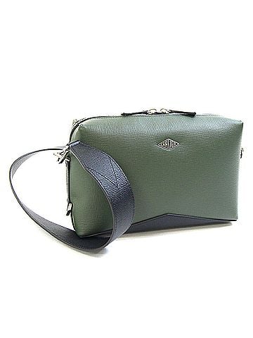 Cartier Cartier Shoulder Bag Losange L1002551 Khaki Green Black Calfskin Crossbody Men's (view 1)