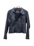 Scanlan Theodore 55% Gauze 100% Leather Black Leather Jacket Size 12 - photo 1