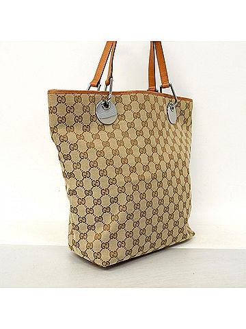 Gucci Gucci GG Canvas Tote Bag 120836, Brown Canvas, Women's (view 2)