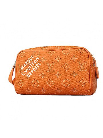 Louis Vuitton Louis Vuitton Monogram Heritage Mini Dopp Kit Handbag M26873 Caramel Men's (view 1)