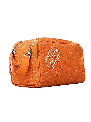 Louis Vuitton Louis Vuitton Monogram Heritage Mini Dopp Kit Handbag M26873 Caramel Men's (view 2)