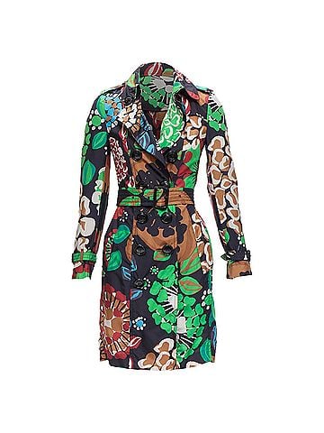 Burberry Burberry Prorsum silk tropical floral print trench coat (view 1)