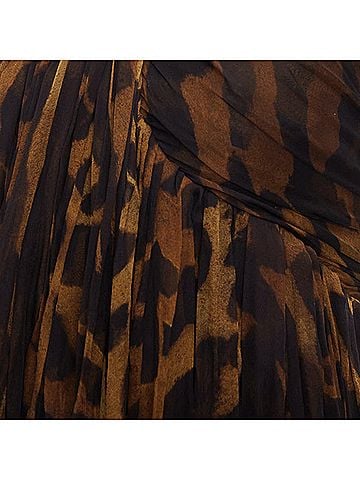 Alexander McQueen Alexander Mcqueen silk leopard print corseted long gown (view 2)