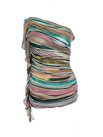 Missoni Missoni, one shoulder top with ruffles (view 1)