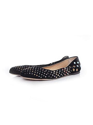 Giuseppe Zanotti Giuseppe Zanotti, Suede Ballerina with colored studs (view 1)