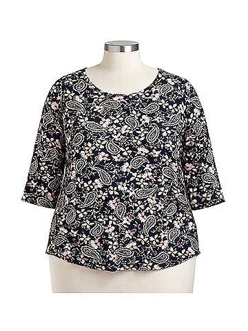 Philosophy paisley Plus 2Xlarge 3/4 Sleeve Blouse (view 1)