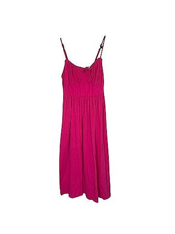 Old Navy Fit & Flare Tie Front Cami Midi Dress Casual Dress (view 1)
