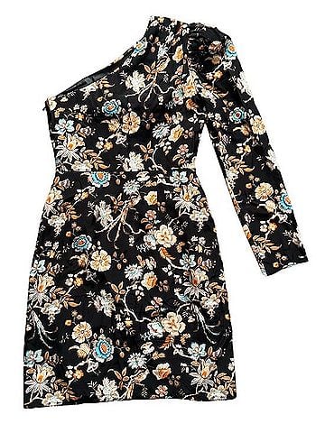 Les Rêveries One-Shoulder Gathered Cocktail Dress (view 2)