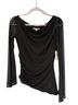 Open Edit Black Long Sleeve Blouse Size M - photo 1